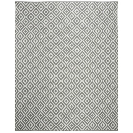 Safavieh 8 x 10 ft. Large Rectangle Montauk Hand Woven Rug, Grey and Ivory MTK613M-8